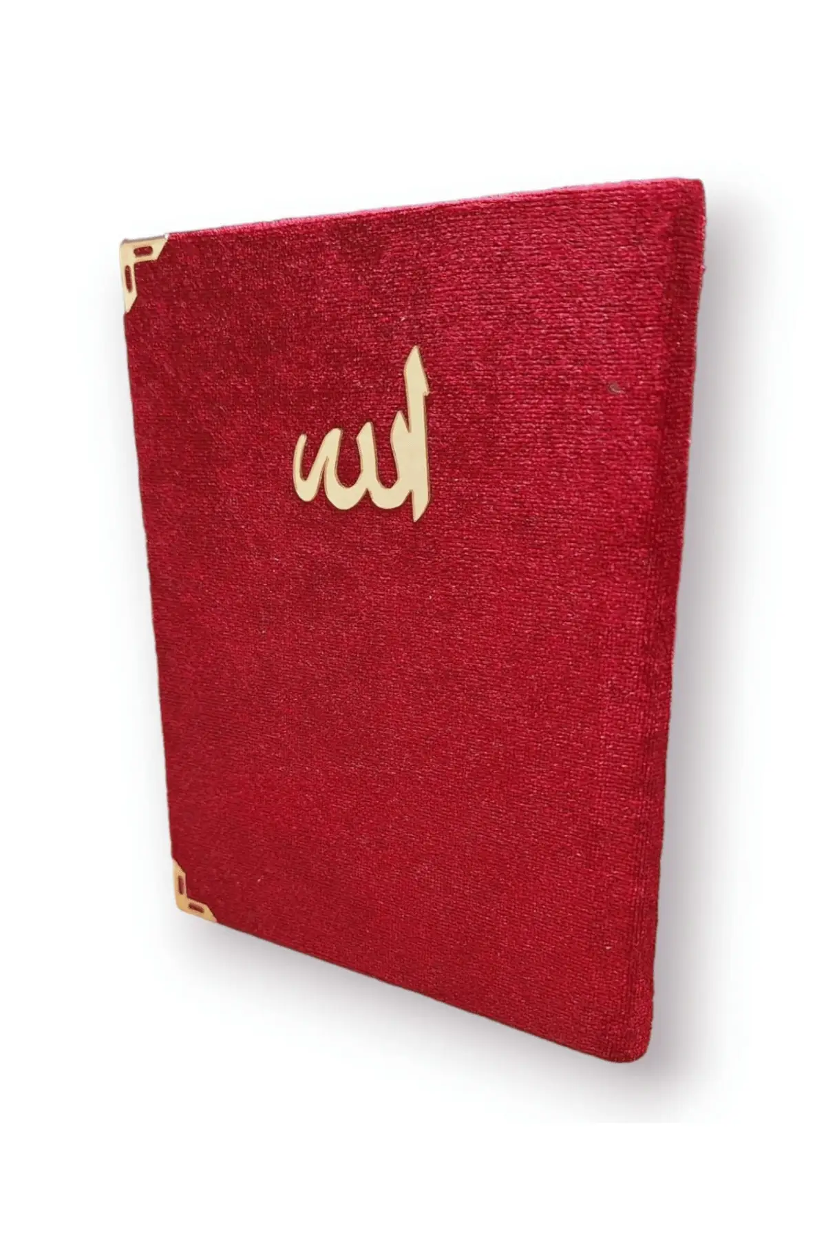 Kadife Kaplı Yasin Kitabı Çanta Boy 12 cm x 17 cm 80 Sayfa 10 Adet Kırmızı Renk