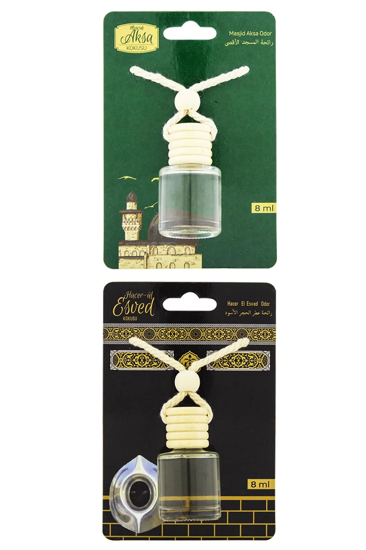 Mescidi Aksa Kokusu Ve Hacerül Esved Kokusu 8 Ml Araba Kokusu Cam Şişe