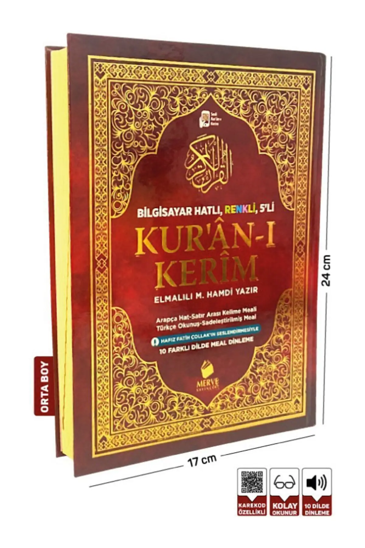 Orta Boy Kuranı Kerim Ve Satır Arası Kelime Türkçe Okunuşlu Ve Meali 5 Özellikli Mealli Kuran